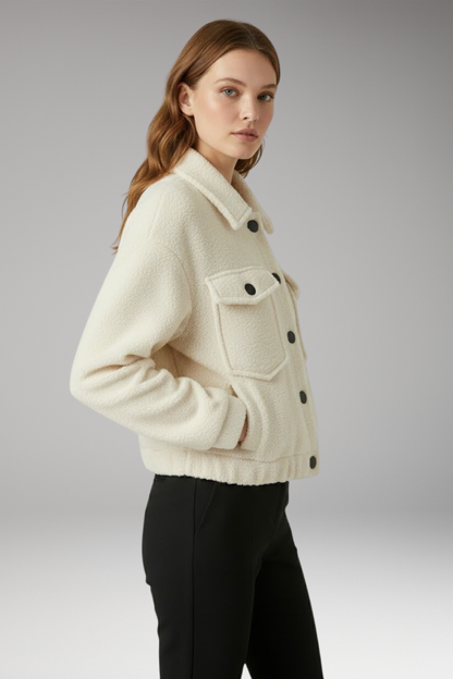 Women's Flight Jacket Zipper Front Side Pockets