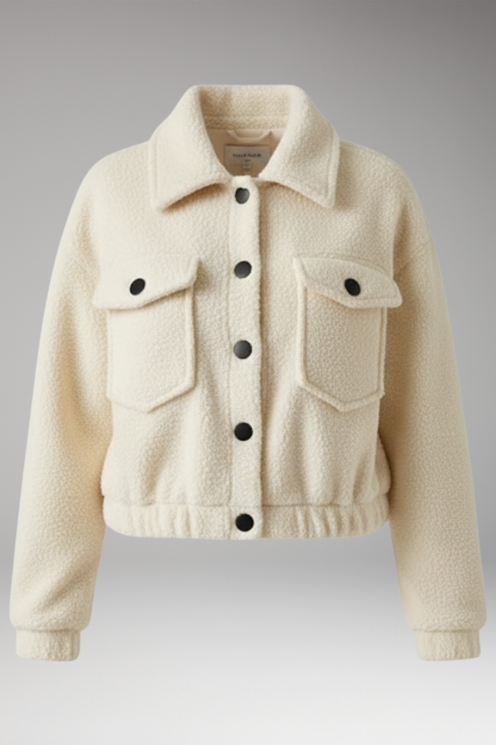 Women's Bomber Jacket Zipper Front Side Pockets