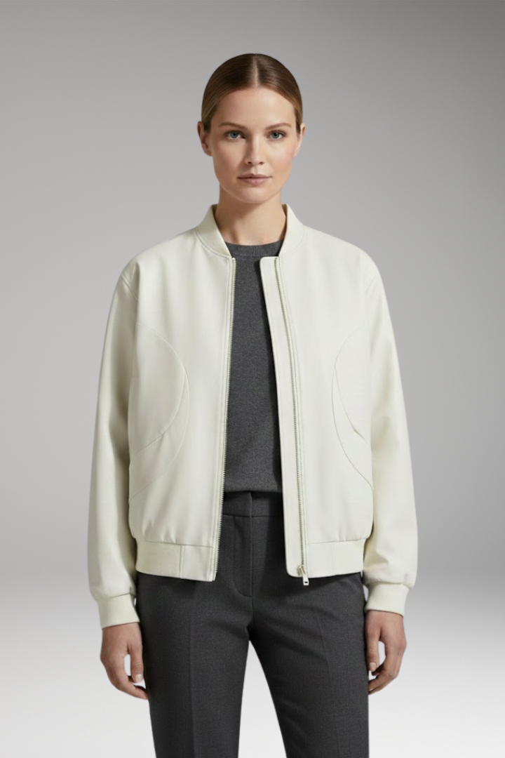 Women's Flight Jacket Full Zip Elastic Cuffs