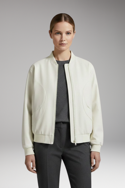 Women's Flight Jacket Full Zip Elastic Cuffs