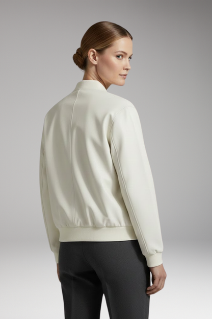 Women's Flight Jacket Full Zip Elastic Cuffs