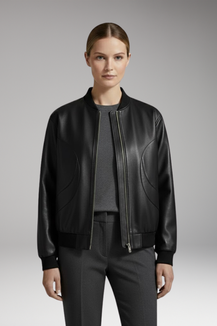 Women's Flight Jacket Full Zip Elastic Cuffs