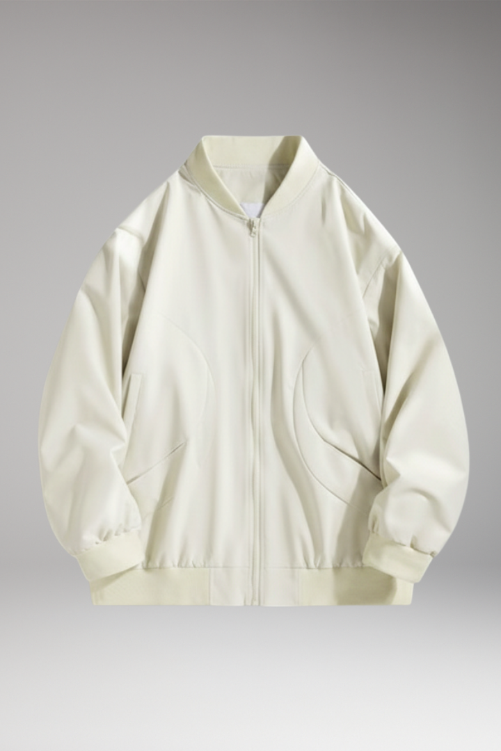 Women's Bomber Jacket Full Zip Elastic Cuffs