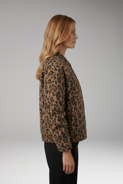 Women's Flight Jacket Gathered Sleeves Front Zip