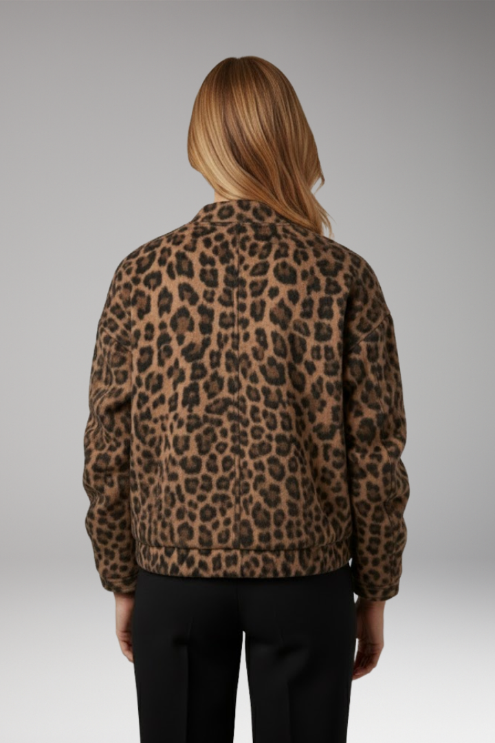 Women's Flight Jacket Gathered Sleeves Front Zip