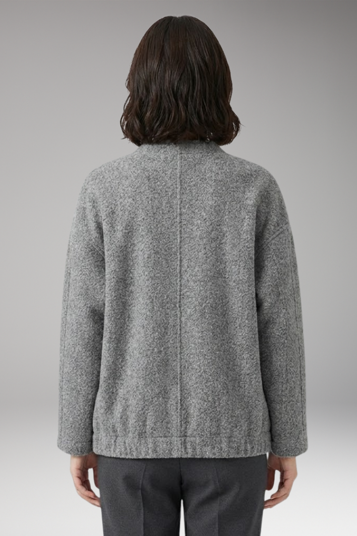 Women's Flight Jacket Hidden Button Closure