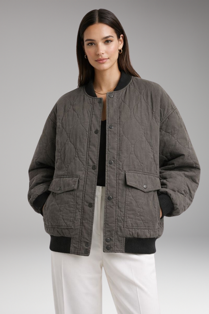 Women's Flight Jacket Oversized Woven