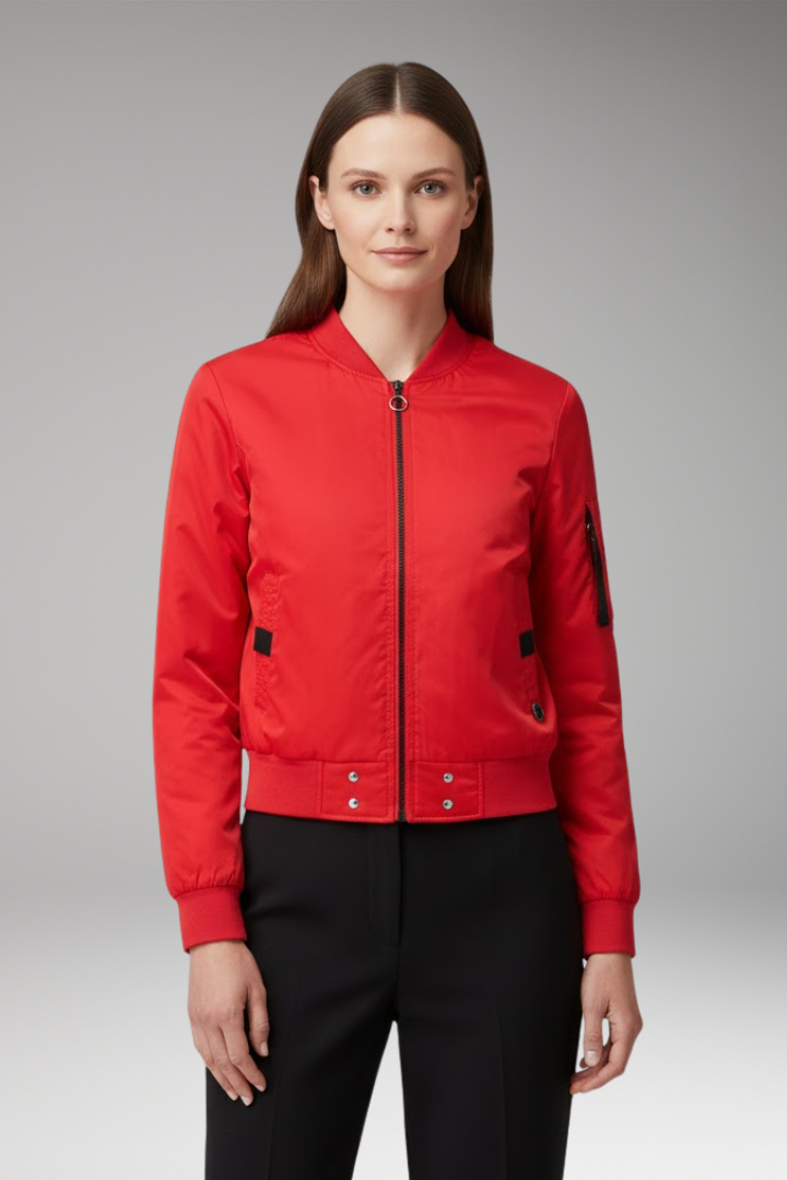 Women's Flight Jacket With Side Pockets