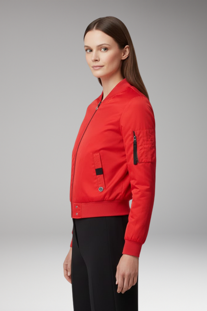 Women's Flight Jacket With Side Pockets