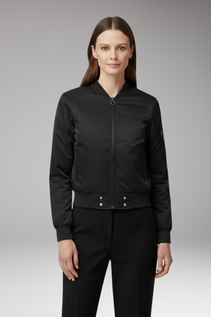 Women's Flight Jacket With Side Pockets