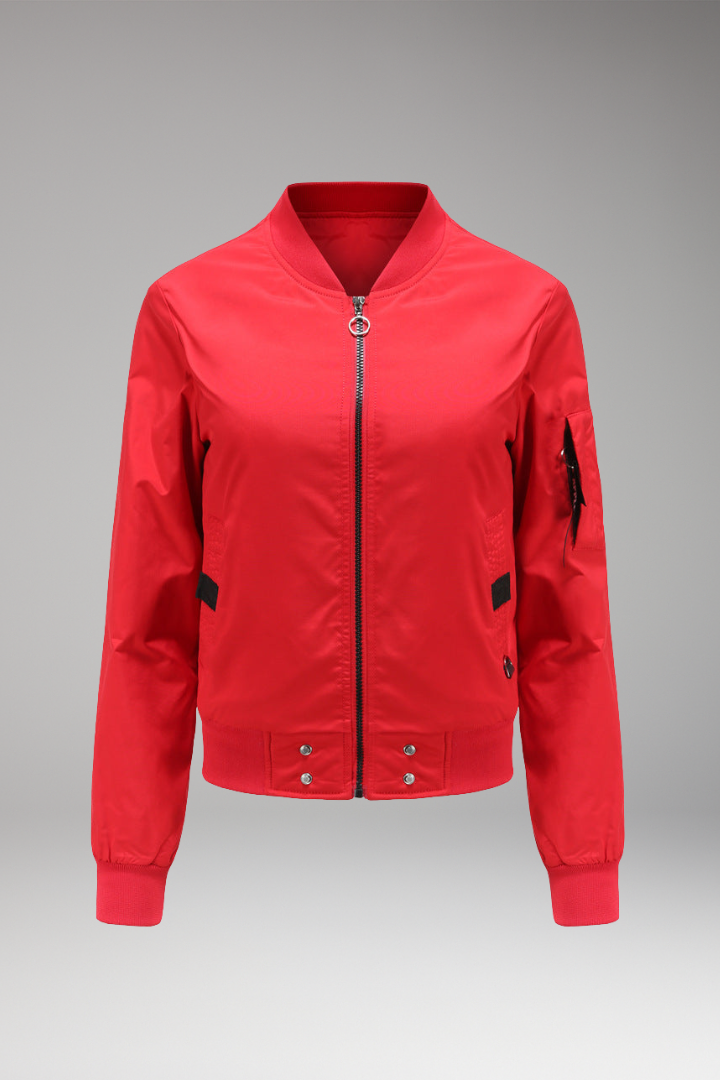 Women's Bomber Jacket With Side Pockets
