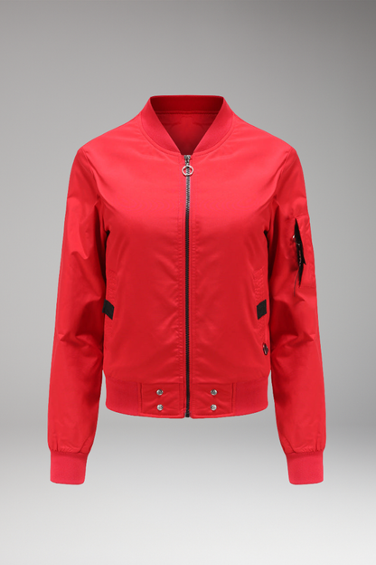 Women's Bomber Jacket With Side Pockets