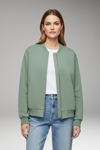 Women's Flight Jacket Zipper Side Pockets
