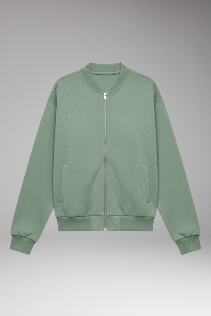 Women's Bomber Jacket Zipper Side Pockets