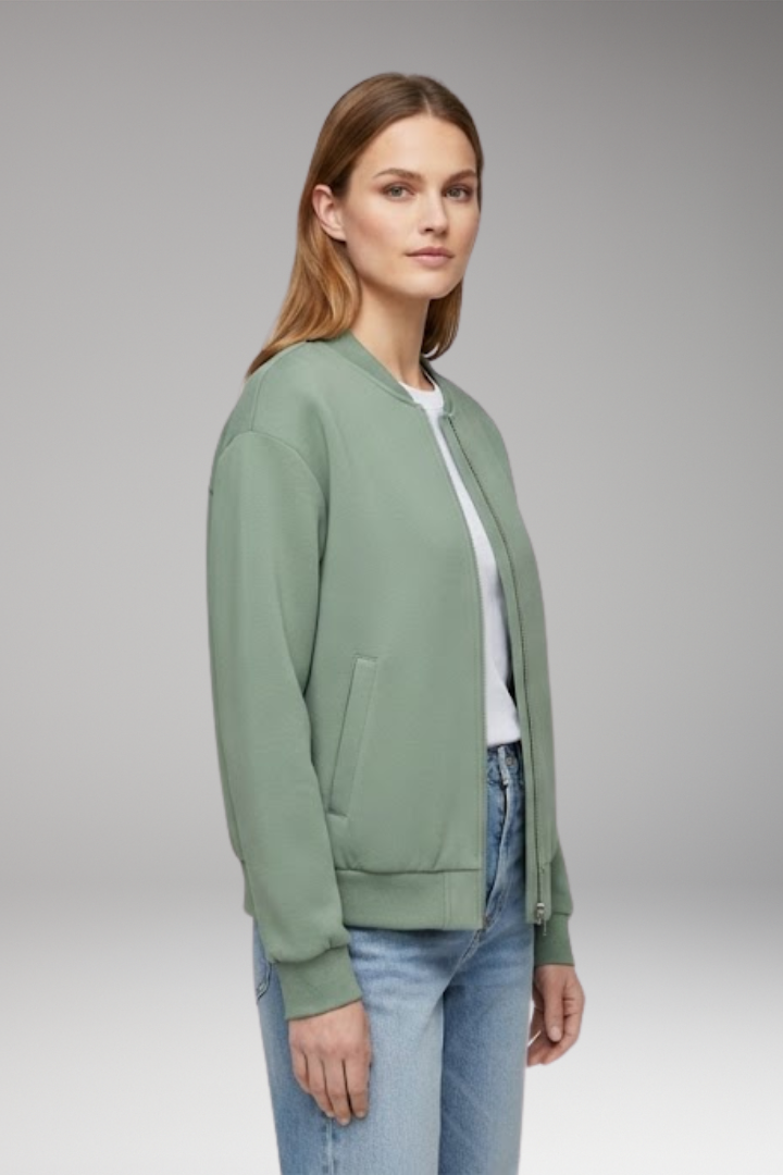 Women's Flight Jacket Zipper Side Pockets