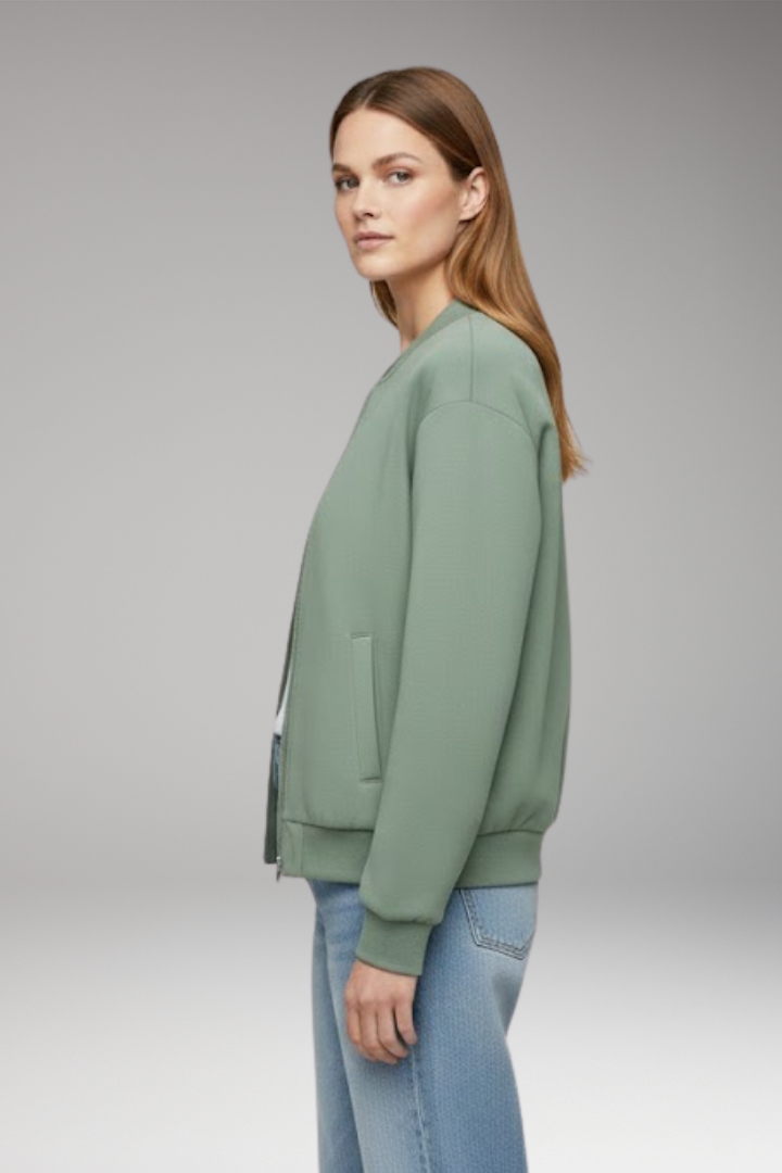 Women's Flight Jacket Zipper Side Pockets