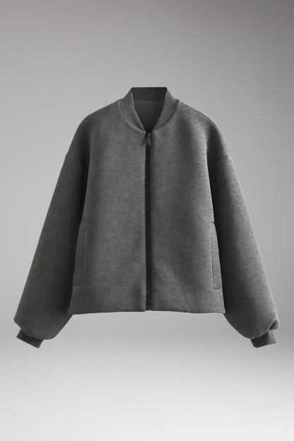 Women's Bomber Jacket Zipper Side Pockets