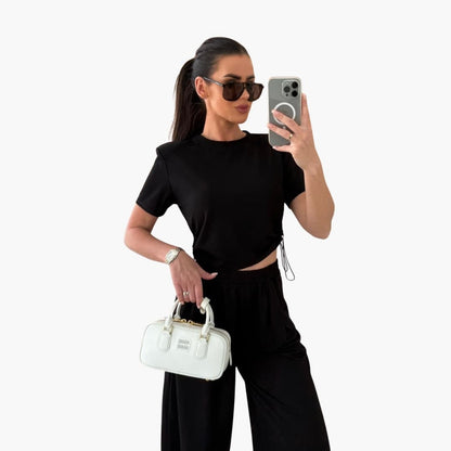 Women's 2 Piece Crop Jogger Pants Set