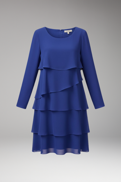 Women's Long Sleeve Layered Dress