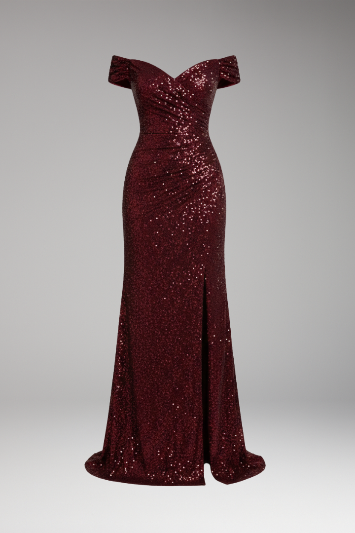 Women's Off Shoulder Sequin Dress