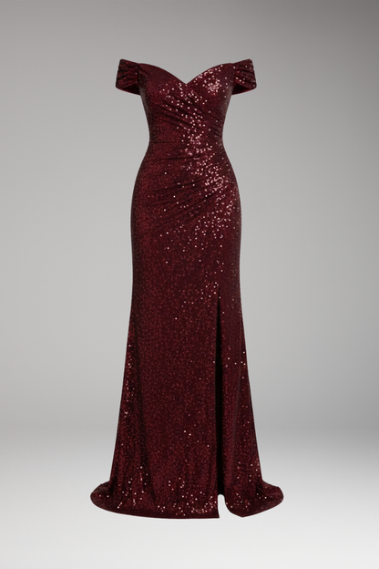 Women's Off Shoulder Sequin Dress