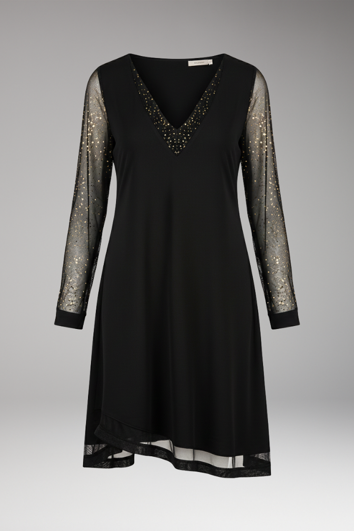 Women's Sequined Dress Plunging Neckline