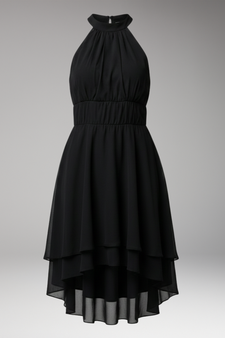 Women's Ruffle Round Neck Dress