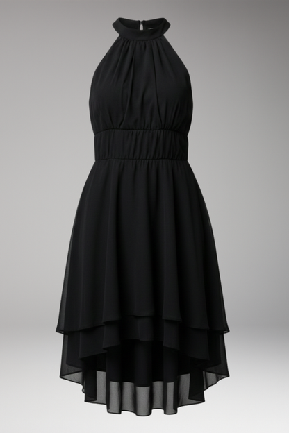 Women's Ruffle Round Neck Dress
