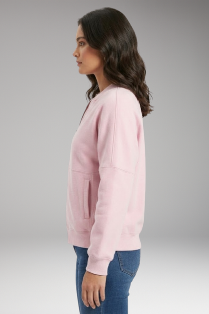 Women's Fleece Flight Jacket Front Zipper