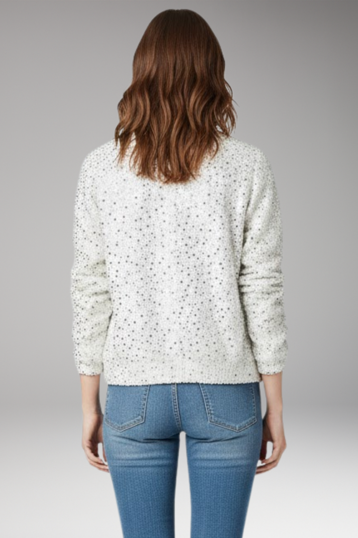 Women's Glitter Flight Jacket Zipper Stand Collar