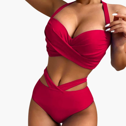 Women's High Waisted Bikini Set Shaping Panel