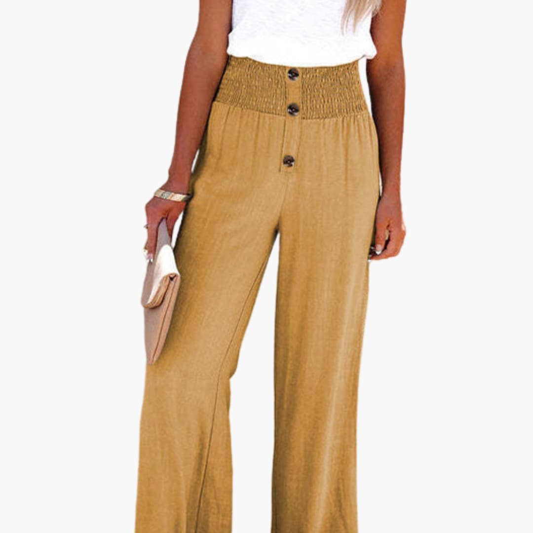 Women's High Waist Elastic Pants Loose Fit