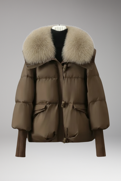 Women's Faux Fur Jacket Ribbed Cuffs