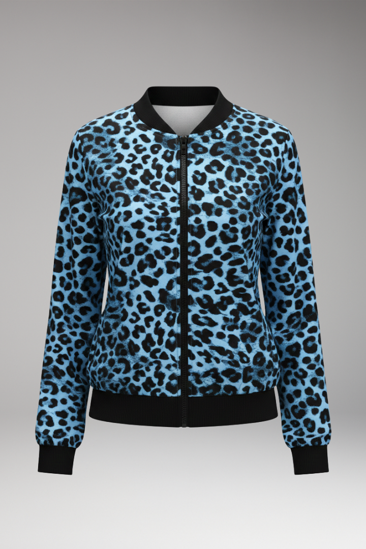 Women's Patterned Jacket Ribbed Trim