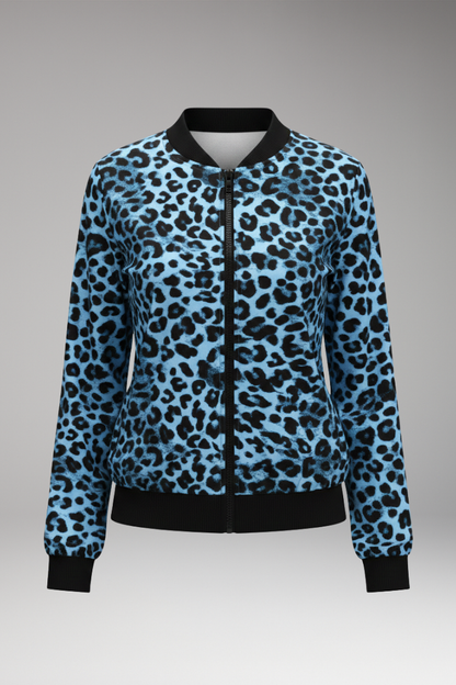 Women's Patterned Jacket Ribbed Trim