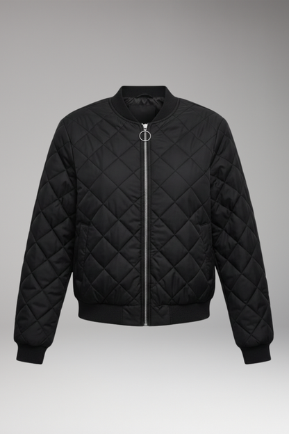 Women's Quilted Zipper Jacket