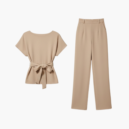 Women's Wide Leg Jumpsuit with Belt