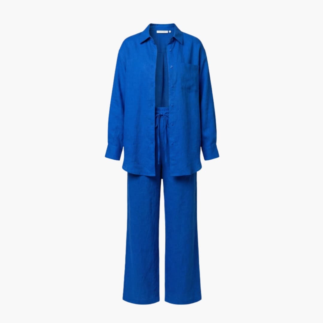 Women's Linen Two-Piece Pants Set