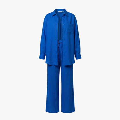 Women's Linen Two-Piece Pants Set