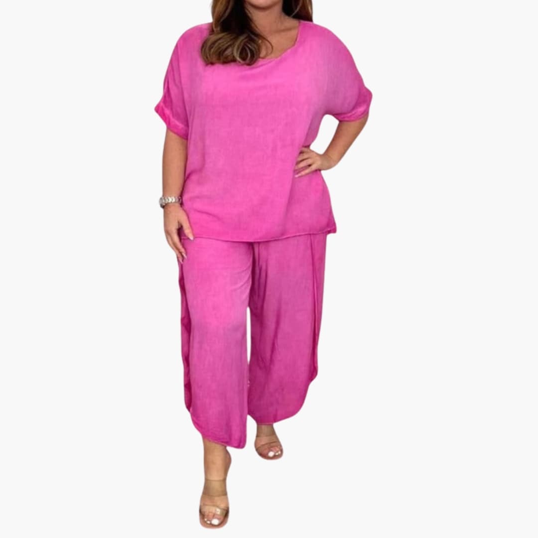 Women's Two-Piece Pants Set Loose Wide Leg