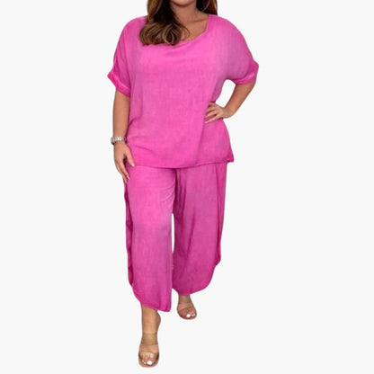 Women's Two-Piece Pants Set Loose Wide Leg