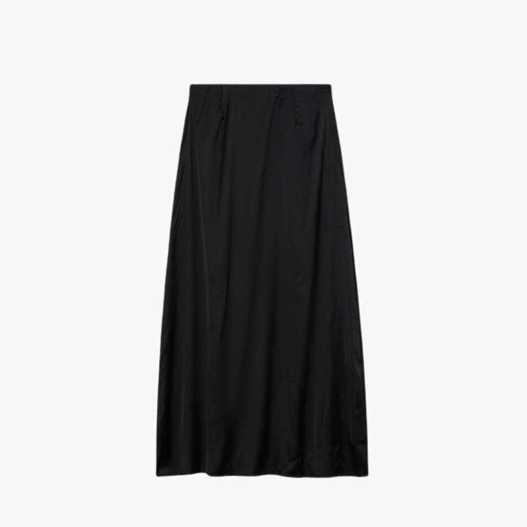 Women's High Waist Maxi Skirt Satin