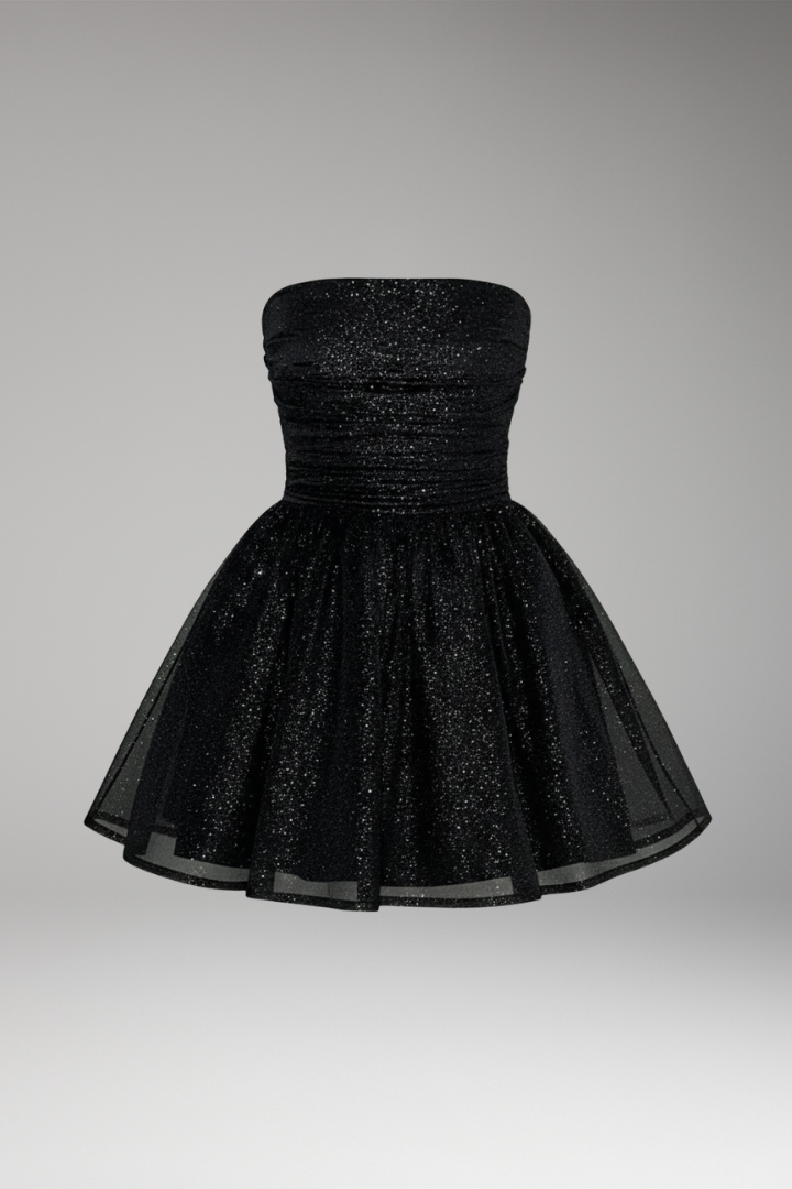 Women's Mini Glitter Dress Fitted