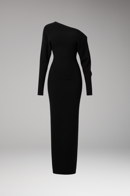 Women's Off Shoulder Knit Dress Fitted