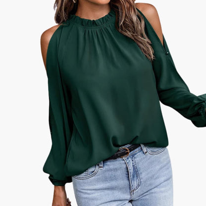 Women's Off Shoulder Puff Sleeve Blouse Woven