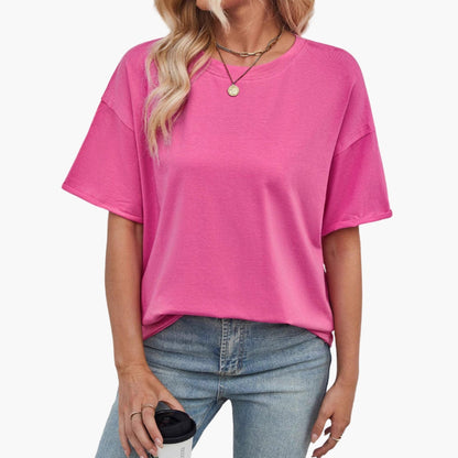 Women's Oversized T-Shirt Round Neck Cotton