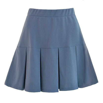Women's Pleated Midi Skirt Elastic Waistband