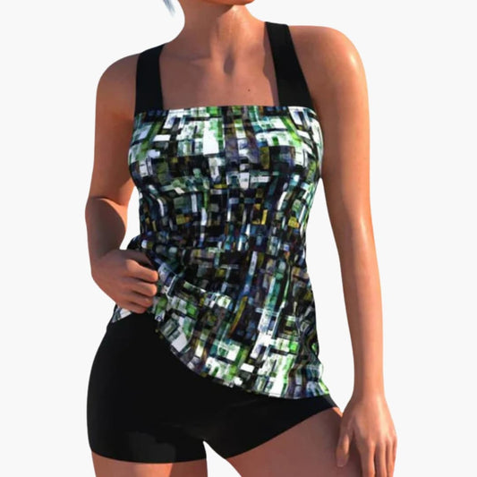 Women's Tankini Swimsuit Printed and Shorts