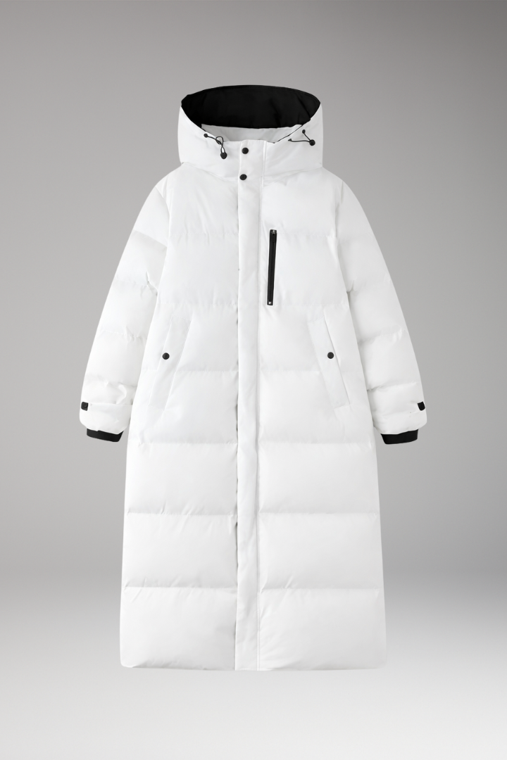 Women's Quilted Puffer Coat Hooded Long