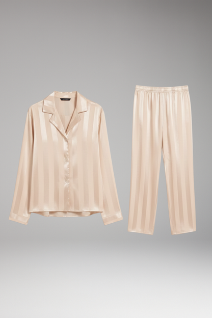 Women's Pyjama Set Button Shirt Straight Trousers